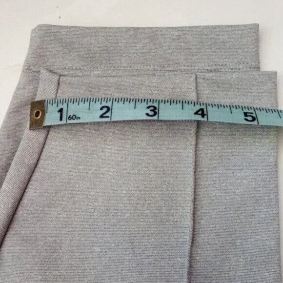 New Tommy Hilfiger Pin Tucked Grey Wide Waist Band Pants Women's Size XL - Picture 6 of 10